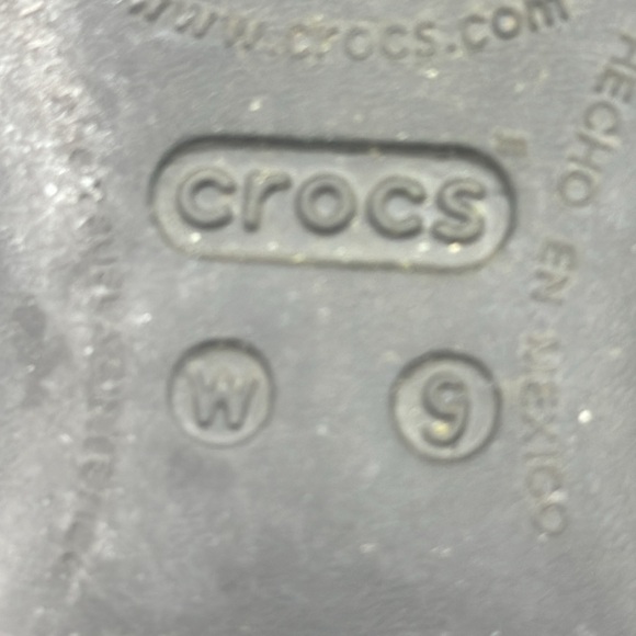 CROCS Black Peep Toe Sling Back Flat Sandal Size 9 CR5483 - Picture 9 of 9